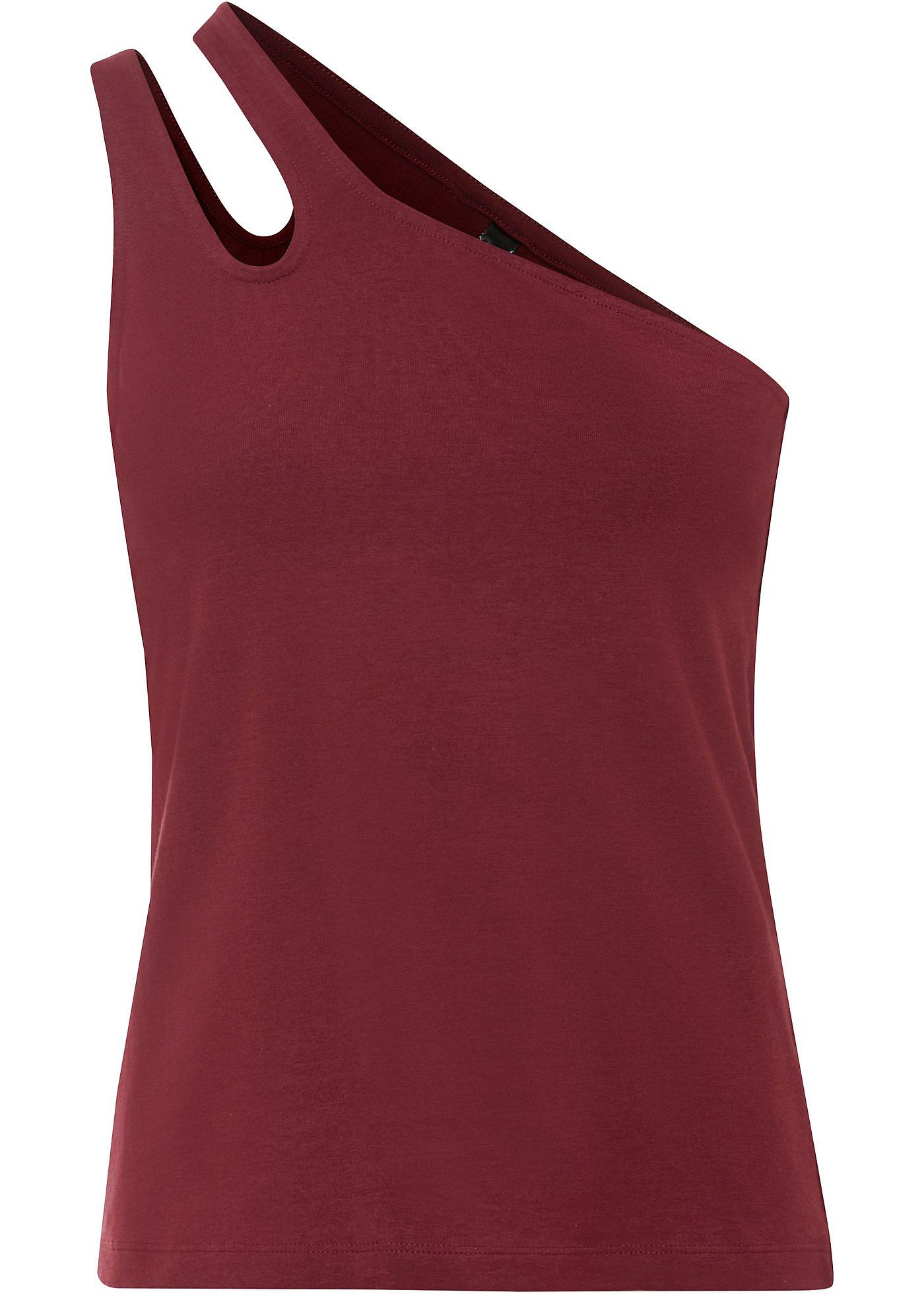 Cold shoulder top met biologisch katoen