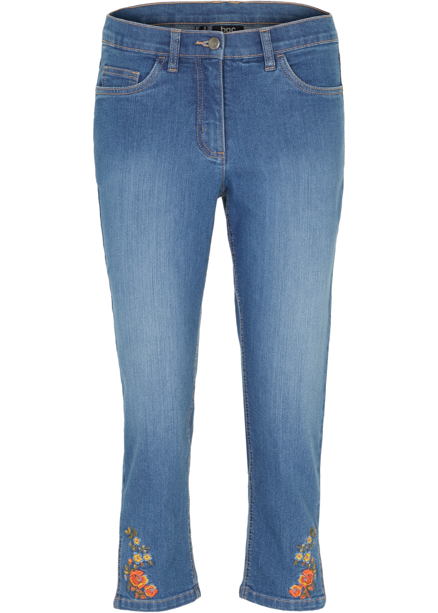 Capri jeans met borduursel