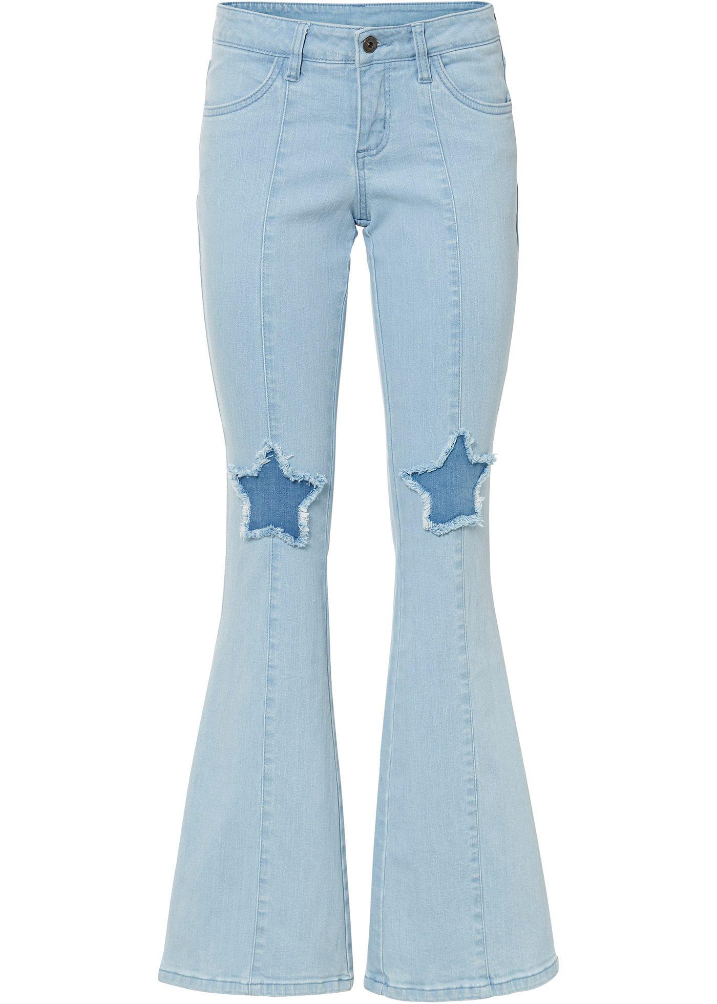 Bootcut jeans met patches