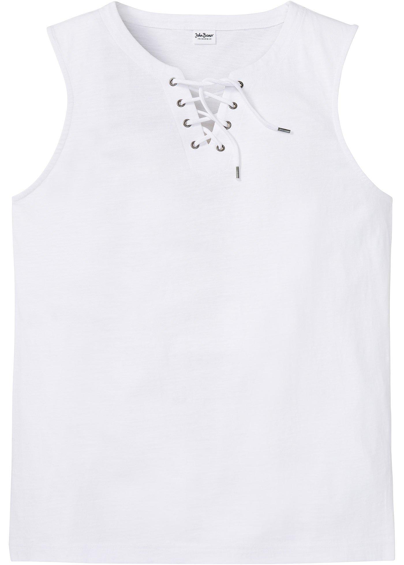 Muscle shirt met vetersluiting