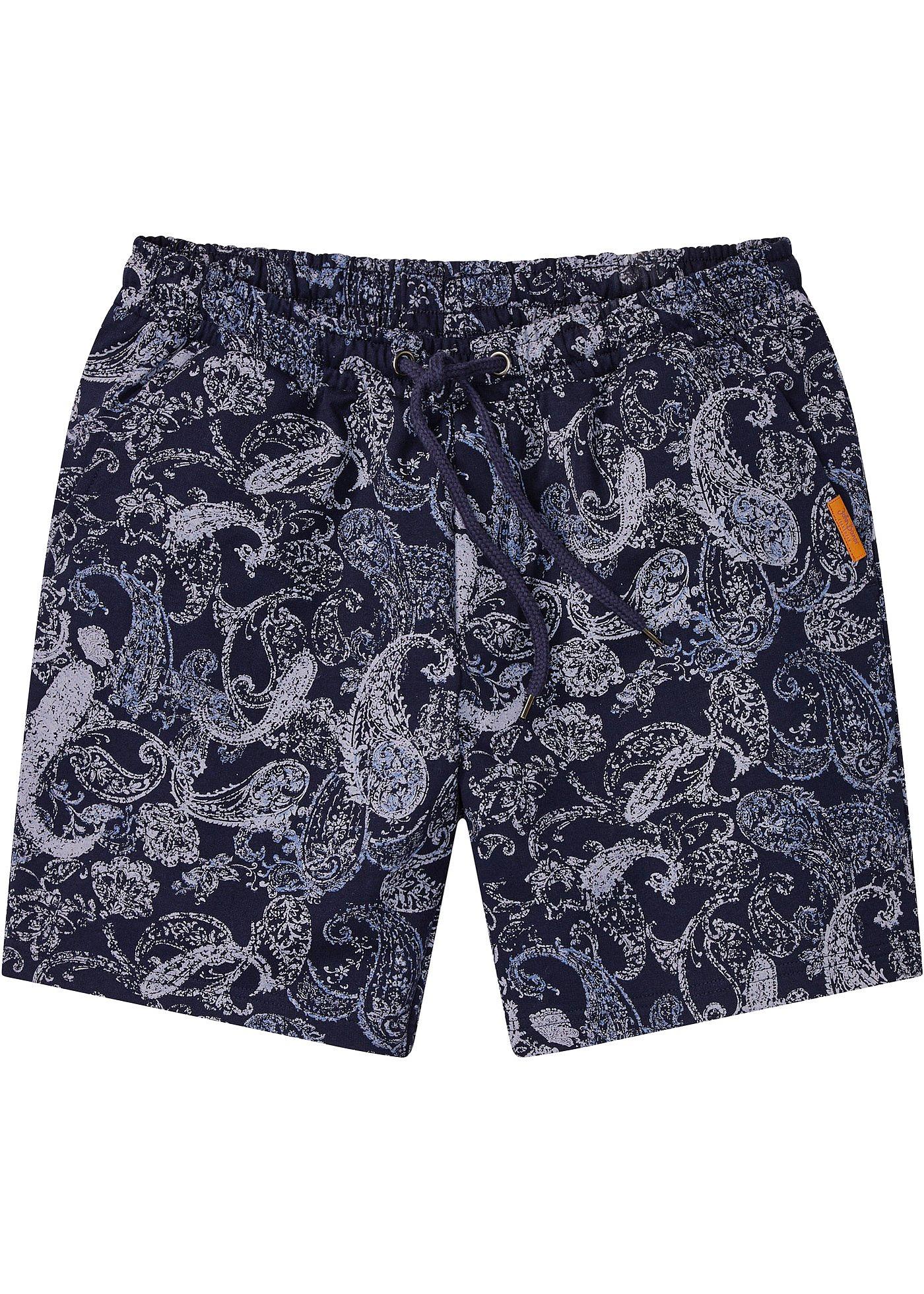 Lange sweat short met paisley