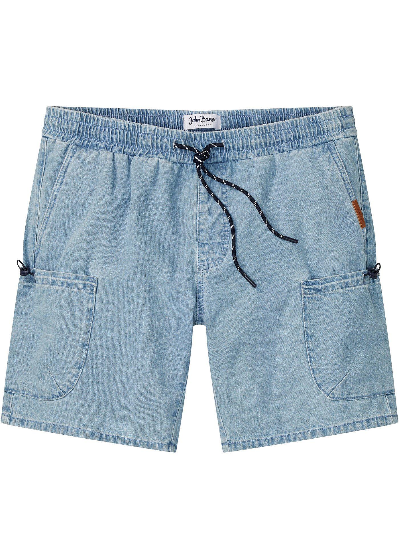 Lange instap jeans short, loose fit