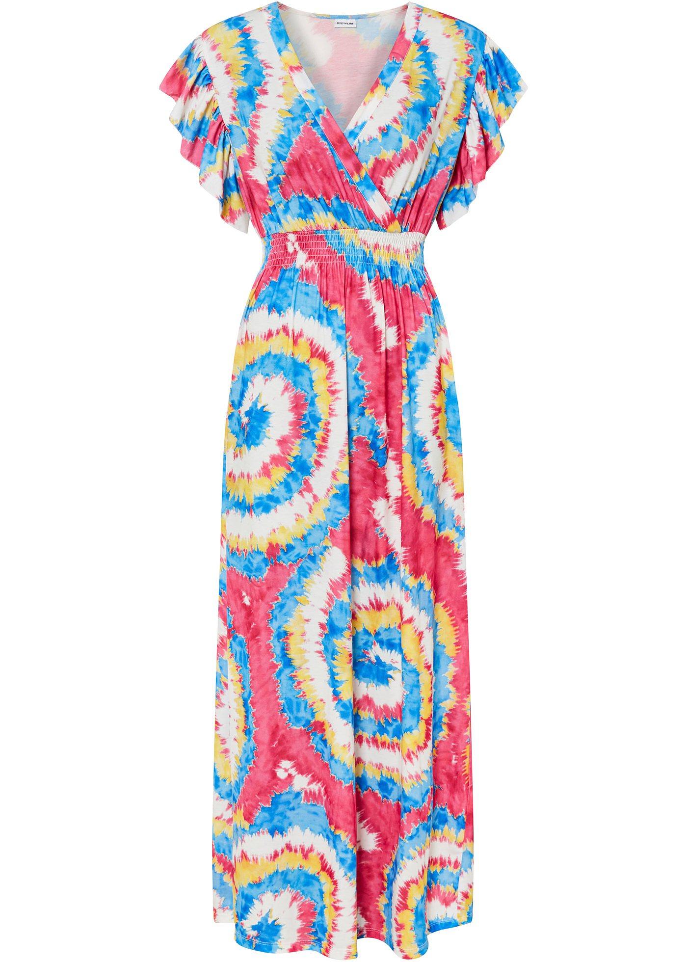 Maxi jurk met batikprint