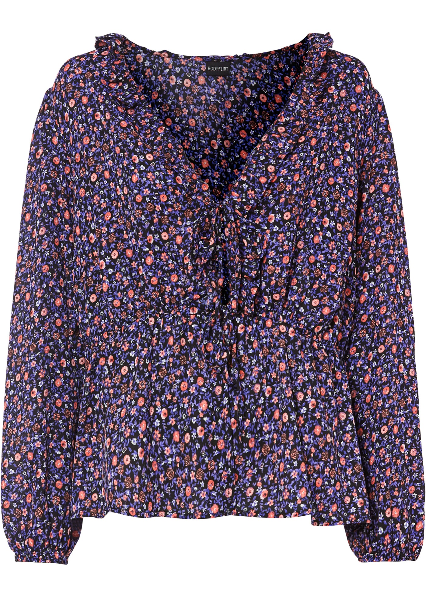 Gedessineerde blouse van gerecycled polyester