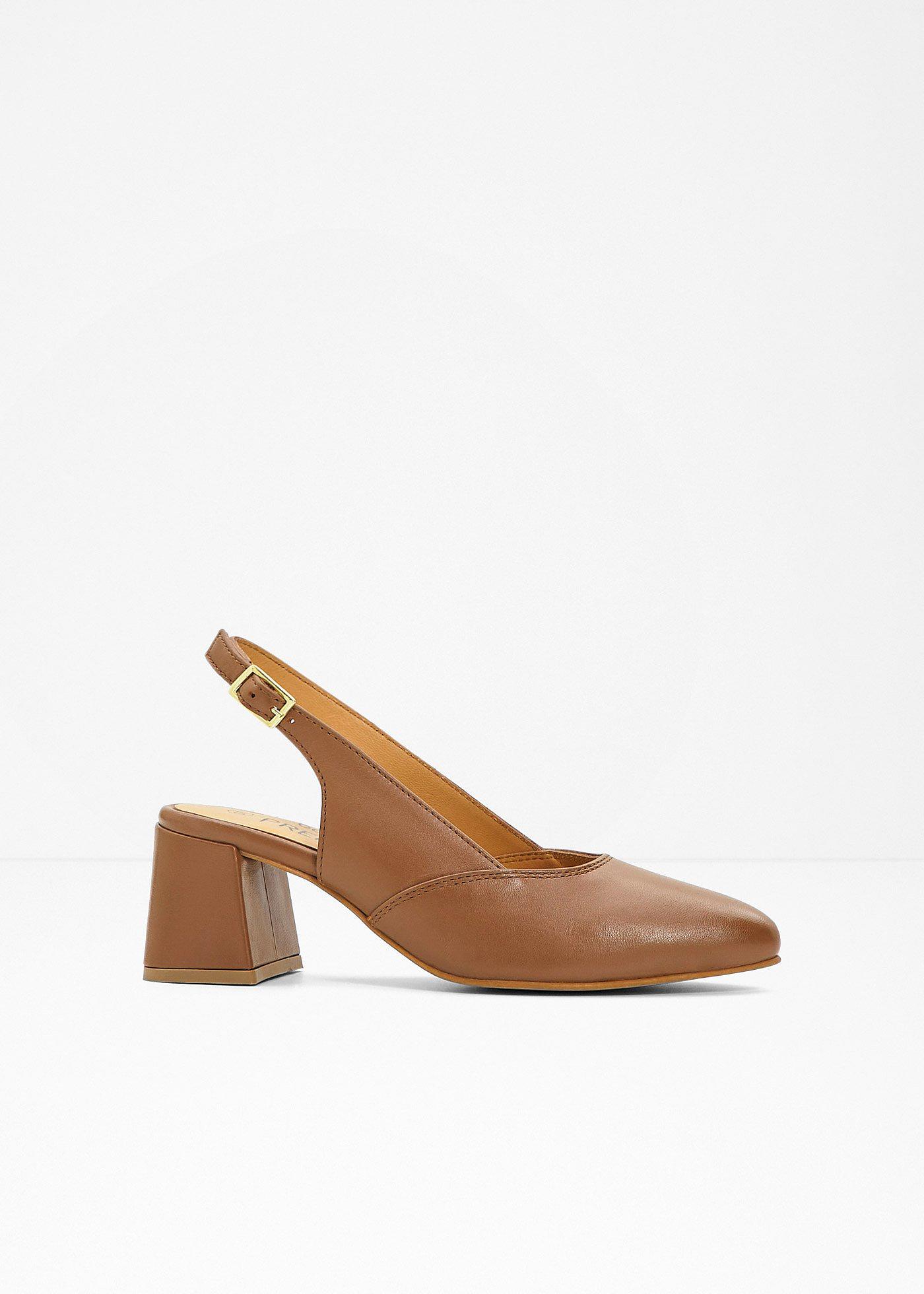 Bonprix Leren slingback pumps