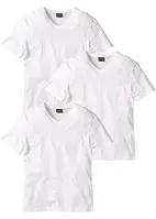 T-shirt met V-hals (set van 3), bonprix