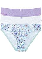 Slip (set van 3) met feminiene print, bpc bonprix collection