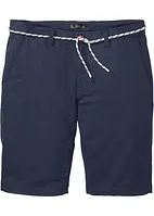 Chino bermuda met linnen en strikkoordjes, regular fit, bonprix