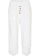 High waist 3/4 broek met linnen en comfortband, bonprix