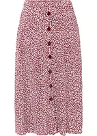 Viscose midi rok met zakken, bonprix