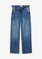 Wide leg jeans met mid waist, bonprix