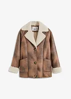 Oversized imitatie lammy coat, bonprix