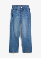 Wide jeans met mid waist en splitten, John Baner JEANSWEAR