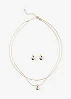 Ketting en oorstekers (3-dlg. set), bonprix