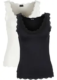 Top met kant (set van 2), bonprix