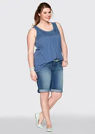 Katoenen longtop met kant, bonprix