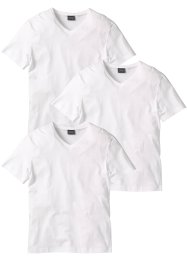 T-shirt met V-hals (set van 3), bpc bonprix collection