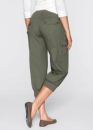 3/4 cargo broek van katoen met comfortband, bpc bonprix collection