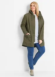 Korte, katoenen parka met opstaande kraag, getailleerd, bonprix