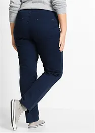 Mid waist jeans met geribde band, straight, bonprix