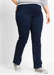 Mid waist jeans met geribde band, straight, bpc bonprix collection