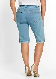 Jeans bermuda met elastische band, bonprix