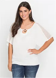 Blouse met kant, bonprix