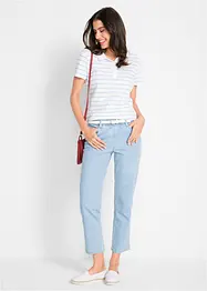 Mid waist jeans met comfortband, straight (set van 2), bonprix