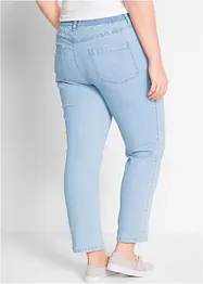 Mid waist jeans met comfortband, straight (set van 2), bonprix