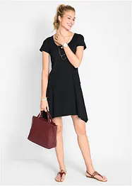 Korte, katoenen shirtjurk van slub garen, bonprix