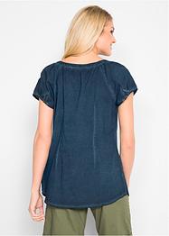 Cold dyed blouse van katoen, korte mouw, bpc bonprix collection