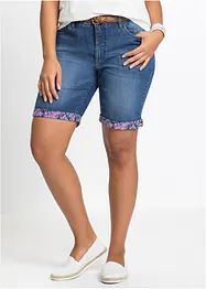 Mid waist jeans bermuda, straight, bonprix