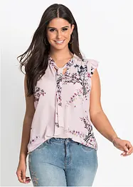 Mouwloze blouse met print, bonprix