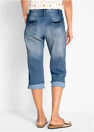 Katoenen capri jeans met comfortband, slim fit, bpc bonprix collection