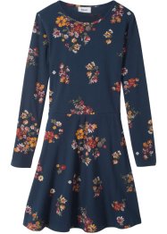 Meisjes jersey jurk met bloemenprint en lange mouwen, bpc bonprix collection