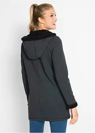 Sweatvest met capuchon en teddy, bonprix