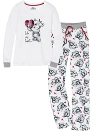 Pyjama met flanellen applicatie (2-dlg.), bpc bonprix collection