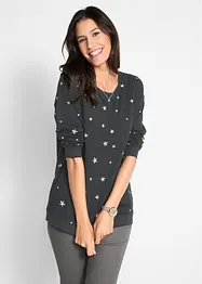 Katoenen longsleeve met print, bonprix