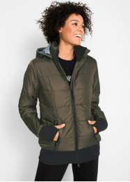 Gewatteerde outdoor jas met gedessineerde voering, bpc bonprix collection