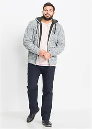 Sweatvest met capuchon en teddy voering, bonprix