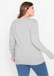 Fijngebreide trui met V-hals, bonprix