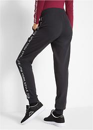 Sweatpants met tapes en statement print, bpc bonprix collection