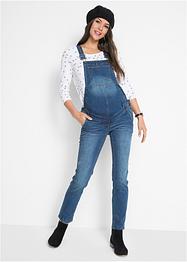 Zwangerschaps denim tuinbroek, straight, bpc bonprix collection