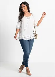 Tuniek met kant van zachte viscose, bonprix