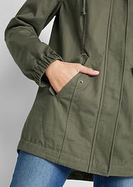 Katoenen tussenparka met gedessineerde capuchon, bpc bonprix collection
