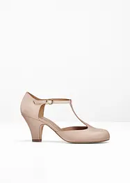 Strappy pumps van leer, bonprix