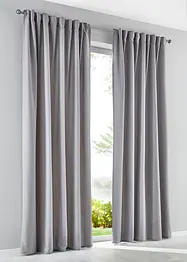 Onderhoudsvriendelijk microvezel gordijn (2 stuks), bonprix