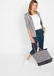 Katoenen capri met comfortband en knopen, bonprix