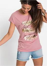 T-shirt met glitterprint, bonprix