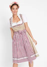 Dirndl met schort, knielang (2-dlg. set), bonprix